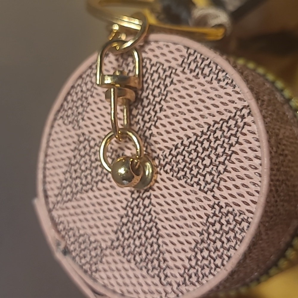 Luxury Inspired Charm Lipstick Holder Keychain w Ribbon - Picture 3 of 4